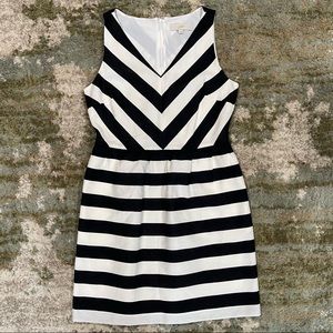 COPY - Black & off white stripe Ann Taylor Loft Dress WITH Pockets!!! NWOT Size…